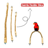 Cuerda Flexible De Yute. Accesorio Para Aves, Loros, Ninfas