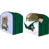 Capa De Gaiola 2 Fechos Lateral Trinca Ferro - Lateral Verde