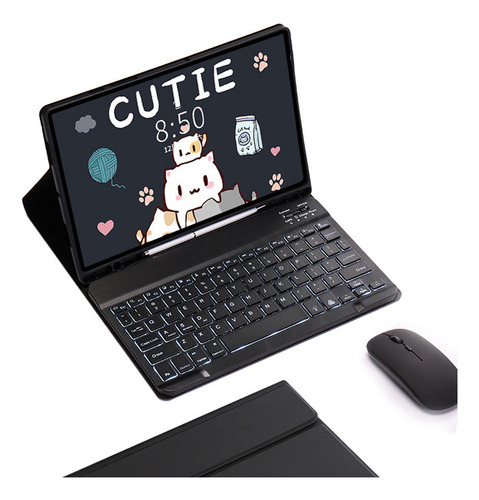 W Funda C/teclado Rgb+mouse P/samsung Galaxy Tab S6 Lite