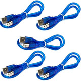 5 Pzas Cable Usb 2.0 50cm Para Arduino Programador Impresora