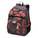 Mochila Naruto Shippuden Itachi Preta | 40x32x15 Cm