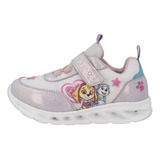 Tenis  Niña Paw Patrol Pw950502 Con Luces Tallas 15 Al 17.5 