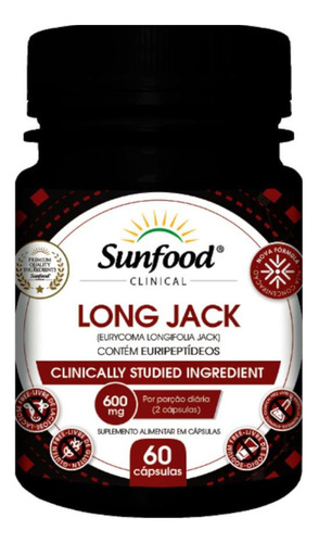 Long Jack 600 Mg 60 Cáps. Sunfood