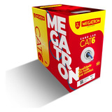 Cabo Lan Vermelho 4p Megatron - Cat6 U/utp Cm - Caixa 305m