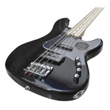 Bajo Electrico Cort Gb74 Jh Black 4 Cuerdas Maple Palermo