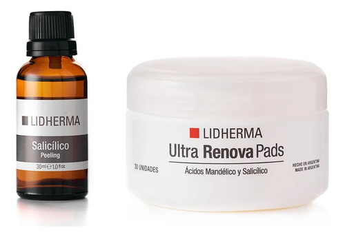 Kit Ultra Renova Pads + Salicílico Manchas Acne Lidherma 