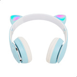 Fone Infantil Gatinho Led Colorido Menina E Menino Bluetooth