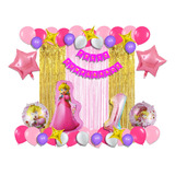 Kit Decoración Con Globos Fiesta Princesa Peach (54 Piezas)