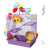 Gaiola Hamster Roedores 3 Andares Play Ground Super Luxo