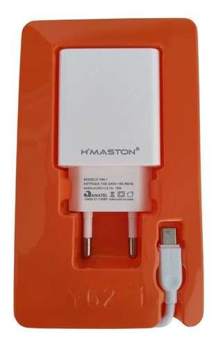 Carregador Rápido H'maston 3.1a C/ 2 Portas Usb + Cabo V8