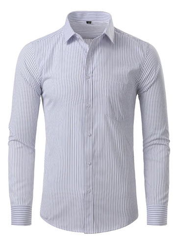 Camisa De Vestir Slim Fit A Rayas Algodón Hombre Casey Kevin | MercadoLibre