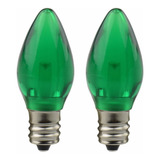 Candex Led C7 Green Holiday Bulb E12 Candelabra, 1 W (equiva