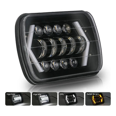 A Led Faros De 5x7 6x7 H4 Jeep Blanco Ambar Flechas 4x4 Yj | Meses sin interés