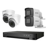 Kit De Camaras De Seguridad +dvr 4ch Hikvision 1tb Bala Domo