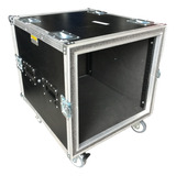 Case Rack 10u Com Amortecimento E Rodas