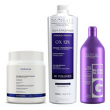 Kit Prohall Po Descolorante + Ox + Matizador Blonde Prohall