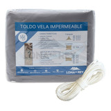 Vela Sombreadora Impermeable Rectangular 3x4 Poliéster Gris