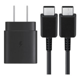 Cargador Fast Charge Samsung Cubo + Cable Tipo C 25w A52 A72