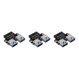 Conversor De Adaptador Usb 3.0 Duplo De 3 X 20 Pinos Para De