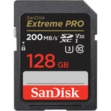 Cartão De Memória Sandisk Sdxc Extreme Pro 128gb 200 Mb/s