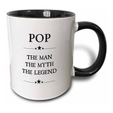 3drose Pop The Man The Myth The Legend  dos Tono Negro Mug 