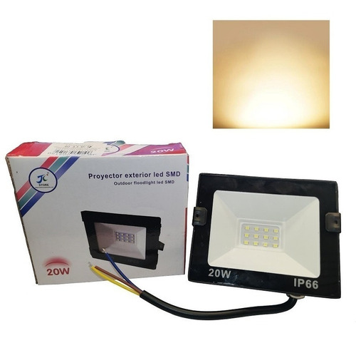 Proyector Led Plano 20w Multiled Exterior