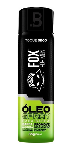 Óleo Spray Barba Bigode Alinhados Hidratar Toque Seco 60ml