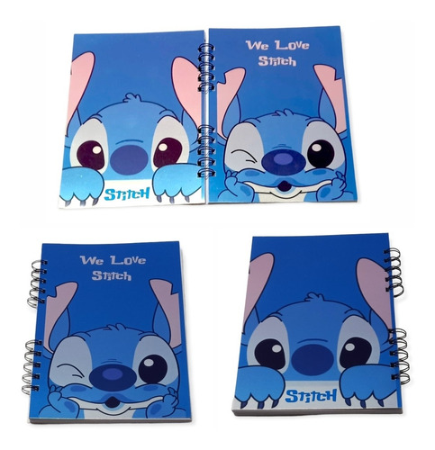 Cuaderno Metalizado De Stitch