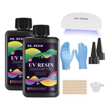 Dr. Resin Resina Uv De 7.05 Oz Con Luz Ultravioleta, Kit De 