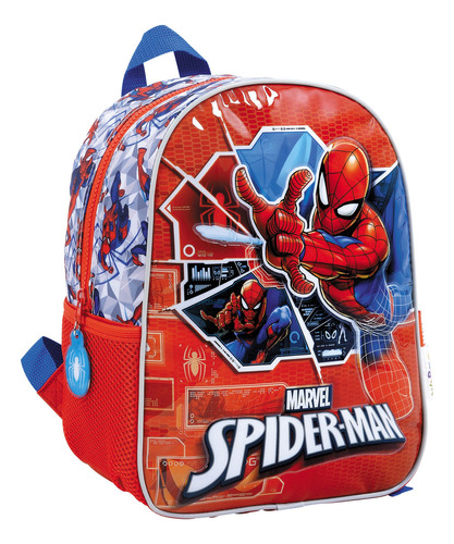 Mochila Jardin Spiderman Marvel 12 Pulgadas Playking Color Rojo