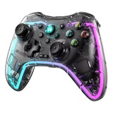 Control Inalámbrico Gamepad Para Switch/pc Transparente Rgb