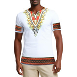 Camiseta Tradicional Africana Para Hombre, Camisa Con Estamp