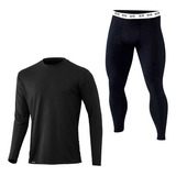 Kit Ciclismo Calça Legging Masculina + Camiseta Proteção Uv