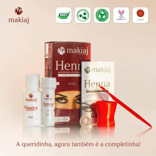 Henna Tinte Perfilador Para Cejas Makiaj Brasil Tonos Varios