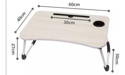 Mesa Cama 60x40x28cm Portátil Desayuno Bandeja