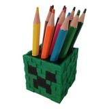 Souvenirs Minecraft X10 Niño Creeper Portalápiz  Muñeco X 10