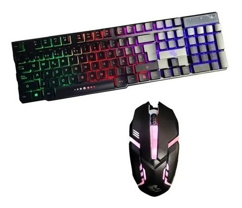 Set Teclado Y Mouse Gamer Rgb Multicolor Pro