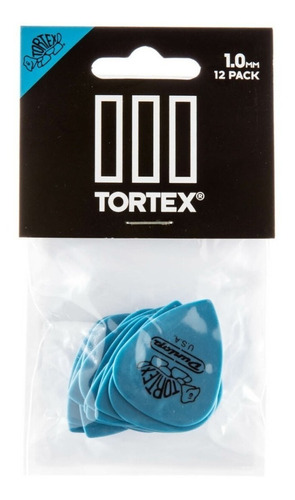 Kit 12 Palhetas Dunlop Tortex Tiii 1.00mm 462p Made Usa