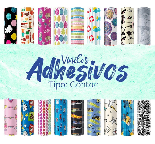 Papel Tapiz O Vinilo Adhesivo Kit X4 Estampados De 3 Mts