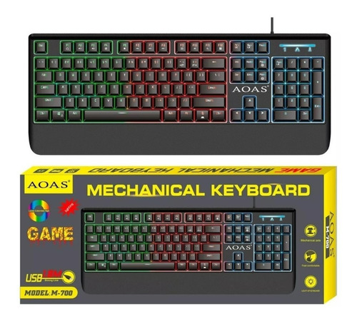 Teclado Gamer Mecánico Retroiluminado Aoas M700 64236 Shine