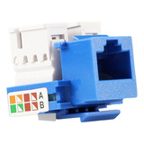 10 Pz Conector Jack Rj45 Cat6 90grados Enson Ens-jc6 Azul