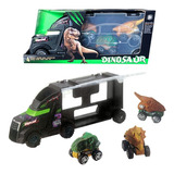 Camión Valija Guarda Coches + 3 Autos Dinosaurios Monstruos
