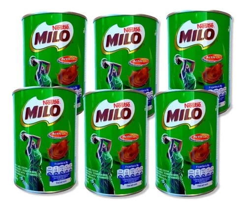 6 Latas Chocolate Milo 450g Polvo Granulado Importado