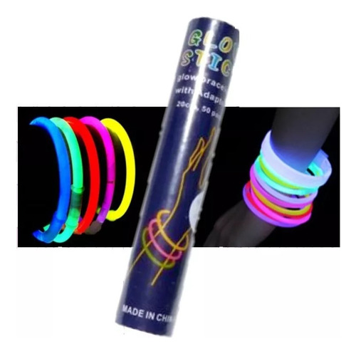 Tubo X 50 - Pulseras Luminosas Neon Quimicas