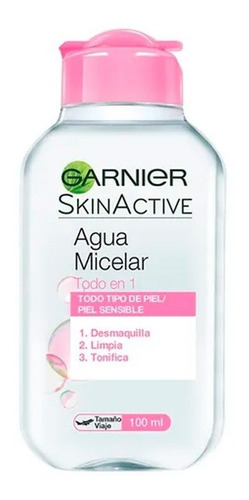 Agua Micelar Garnier Todo En 1 Botella Formato Viaje X100ml