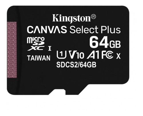 Memoria Micro Sd Kingston Canvas Select Plus 64 Gb Sdcs2/64