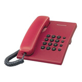Teléfono Panasonic De Mesa Kx-ts500 Fijo - Color Rojo