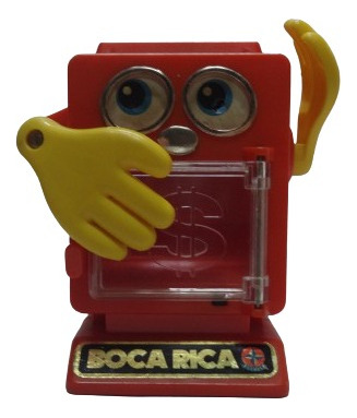 Cofrinho Brinquedo Boca Rica Estrela 17cm Retrô Sem Moeda