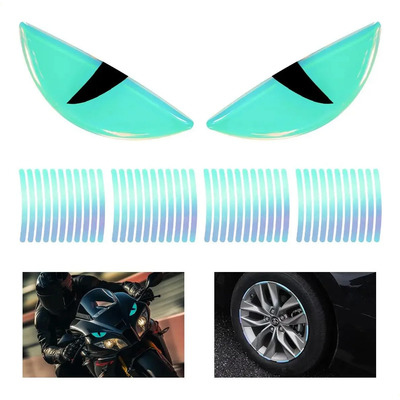 Set 42 Calcomanías Reflectantes Para Moto Y Coche