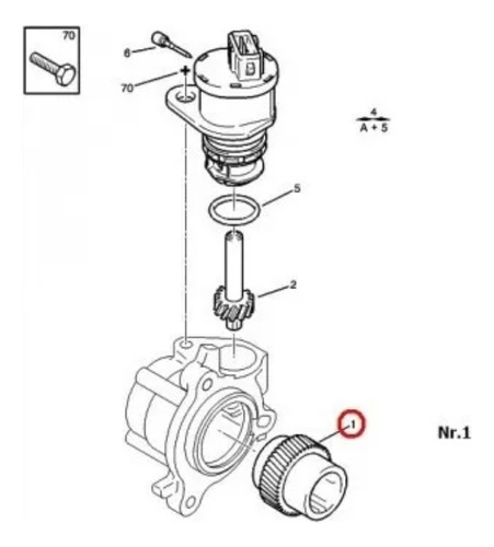 Engranaje Corona Pion Sensor De Velocidad De Centauro Nuevo Foto 2
